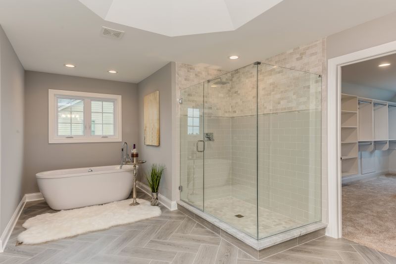 Floating Shower Floor with Clear Glass