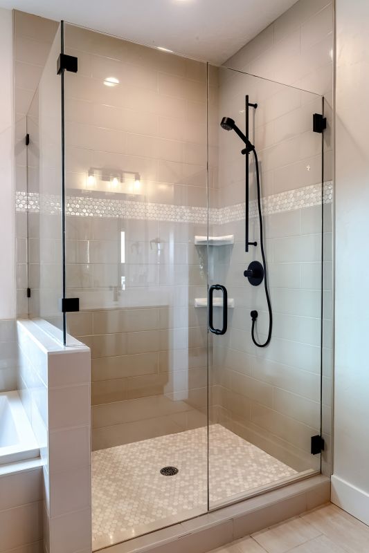 Sleek Black Framed Shower Enclosure