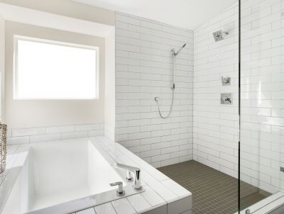 Corner Walk-in Shower with Bench